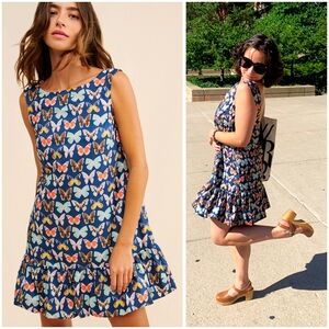NWT, Anthropologie, Maeve Butterfly Mod Sleeveless Mini Dress